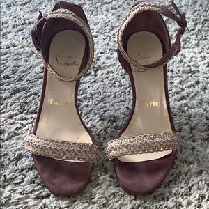 Christian Louboutin Suede Heel Sandal